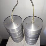 Pair of suspension brushed aluminum 70s