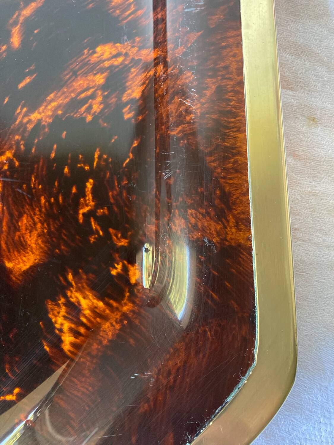 Large vintage lucite tray from the Dior Home collection
