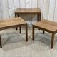 Suite of 3 teak pull-out tables from the 70s