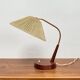 1960s Vintage Teak & Sisal Table Lamp by Temde Leuchten, Switzerland