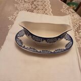 Sarreguemines faience sauce boat, capri reserve casino model