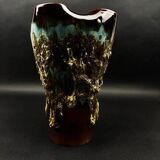 Glazed ceramic vase – brutalist style, 60s/70s
