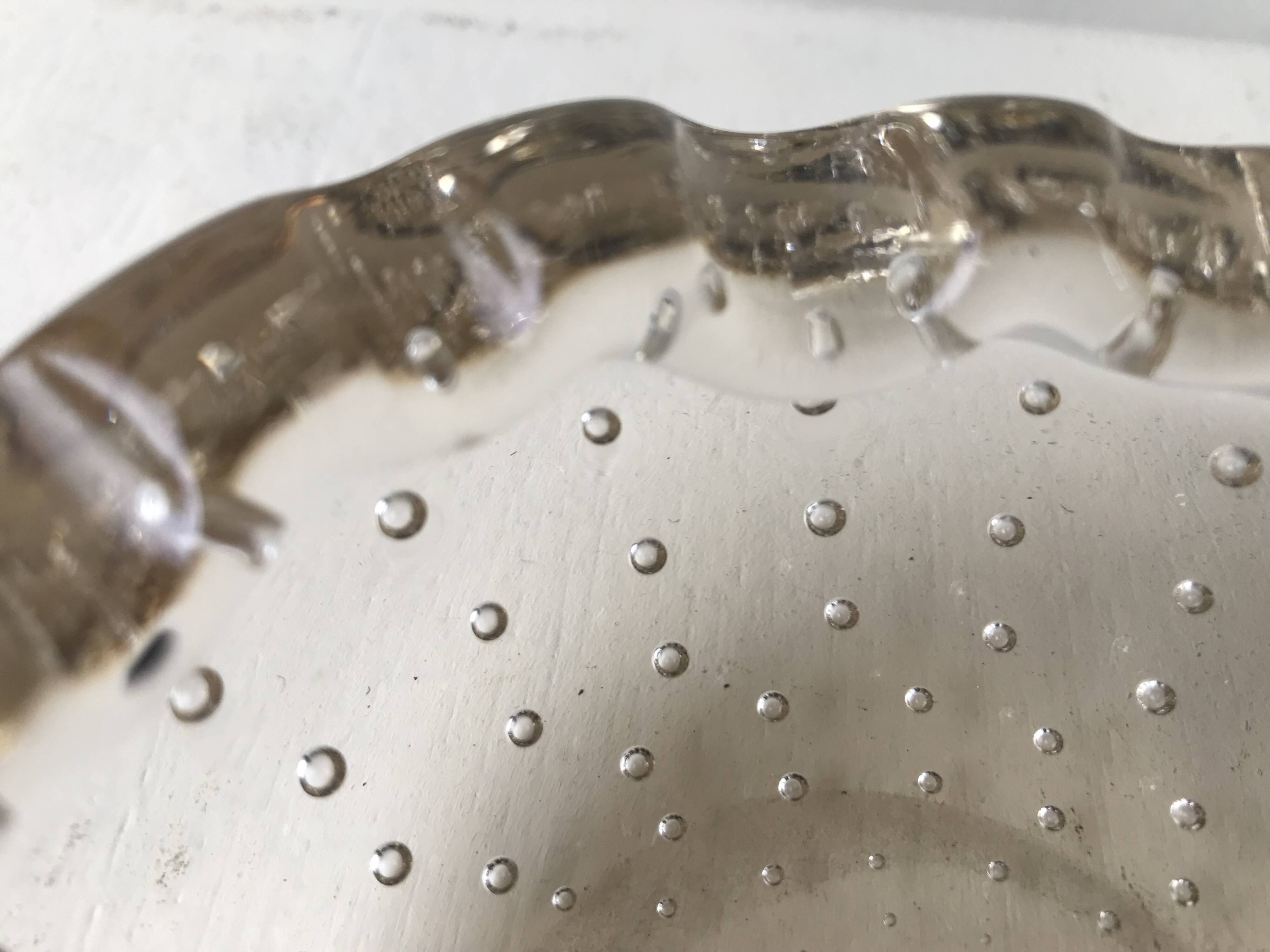 Daum Nancy France, bubbled ashtray or empty pocket, Circa 1930.