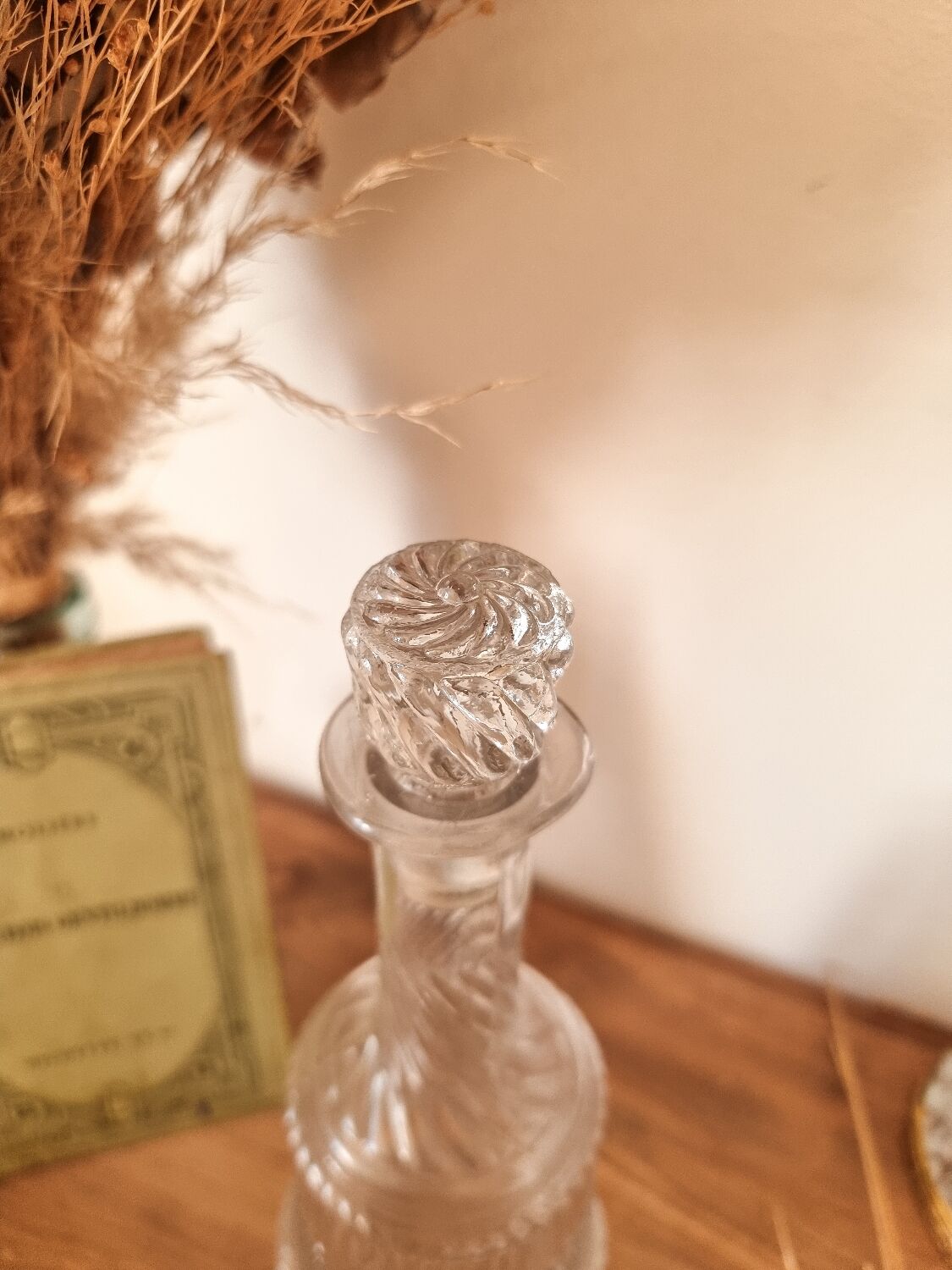 Small molded glass decanter