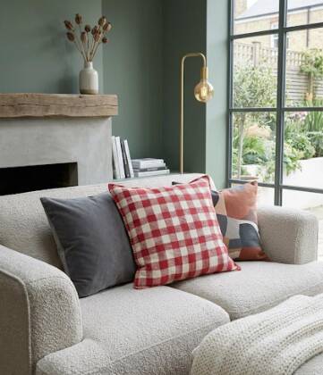 Cotton plaid cushion cover - 50cmx50cm