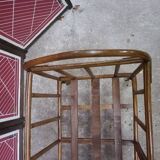 Old small bed or cradle for baby in vintage rattan