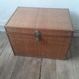 Wooden trunk with braiding
