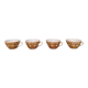 Set of 4 antique coffee cups in opaque porcelain from Badonvillier