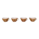 Set of 4 antique coffee cups in opaque porcelain from Badonvillier
