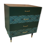 Chest of drawers 1960s renovated green