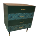 Commode des années 1960 rénovée vert