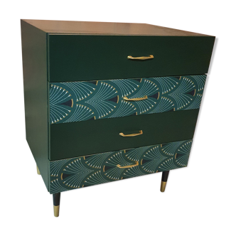 Chest of drawers 1960s renovated green