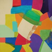 Peinture abstraite le chemin des couleurs