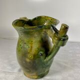 Glazed clay sangria pitcher