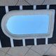 White vintage rattan mirror