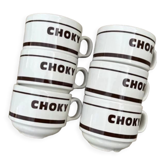 6 tasses Choky Churchill
