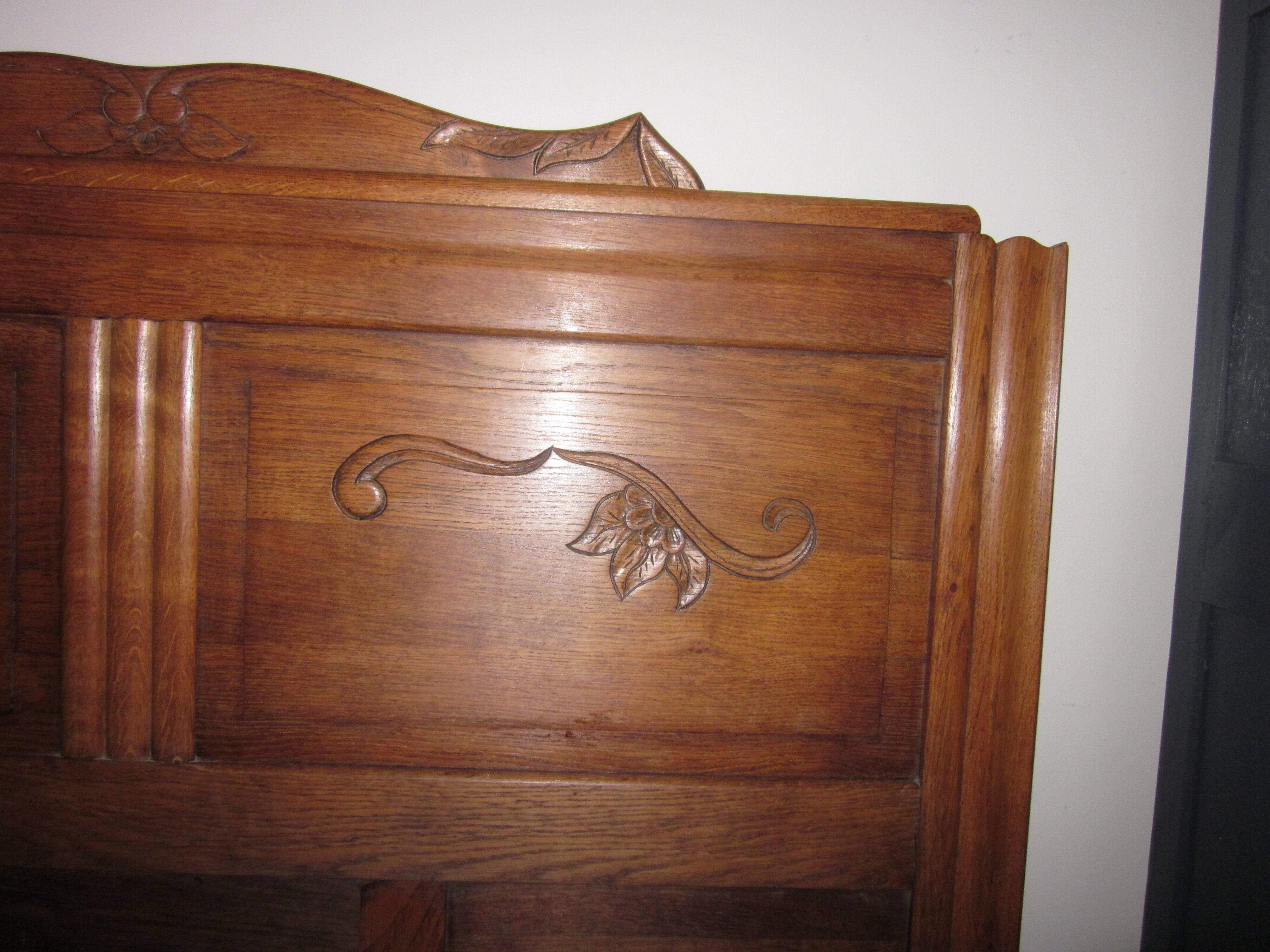 1950s oak headboard