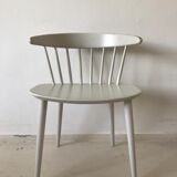 Ensemble de 4 chaises blanche "J104" par Jørgen Bækmark pour FDB Møbler 1960s