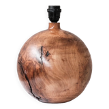 Wooden Mid-Century Circular French Table Lamp