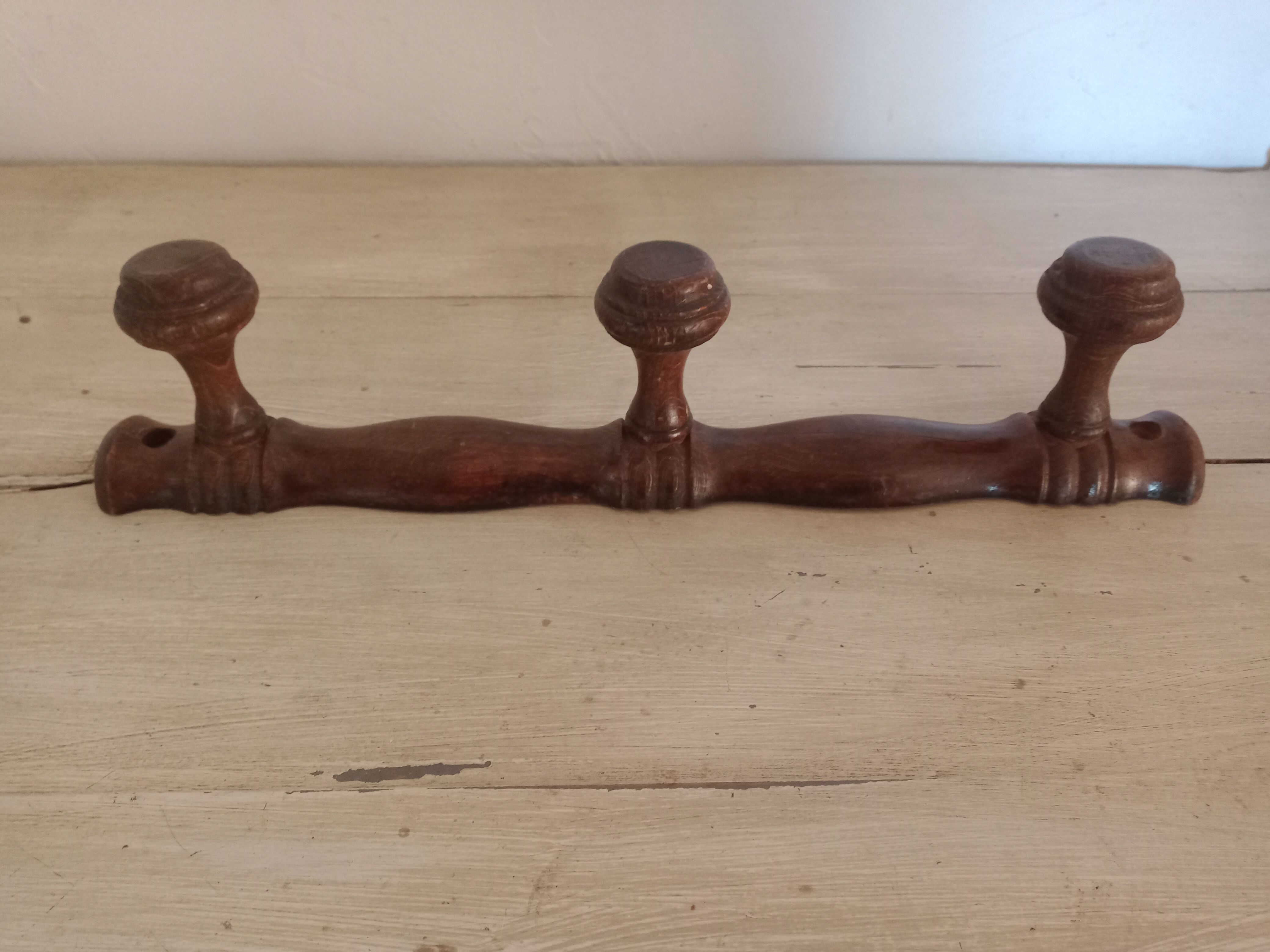 Wooden wall hook