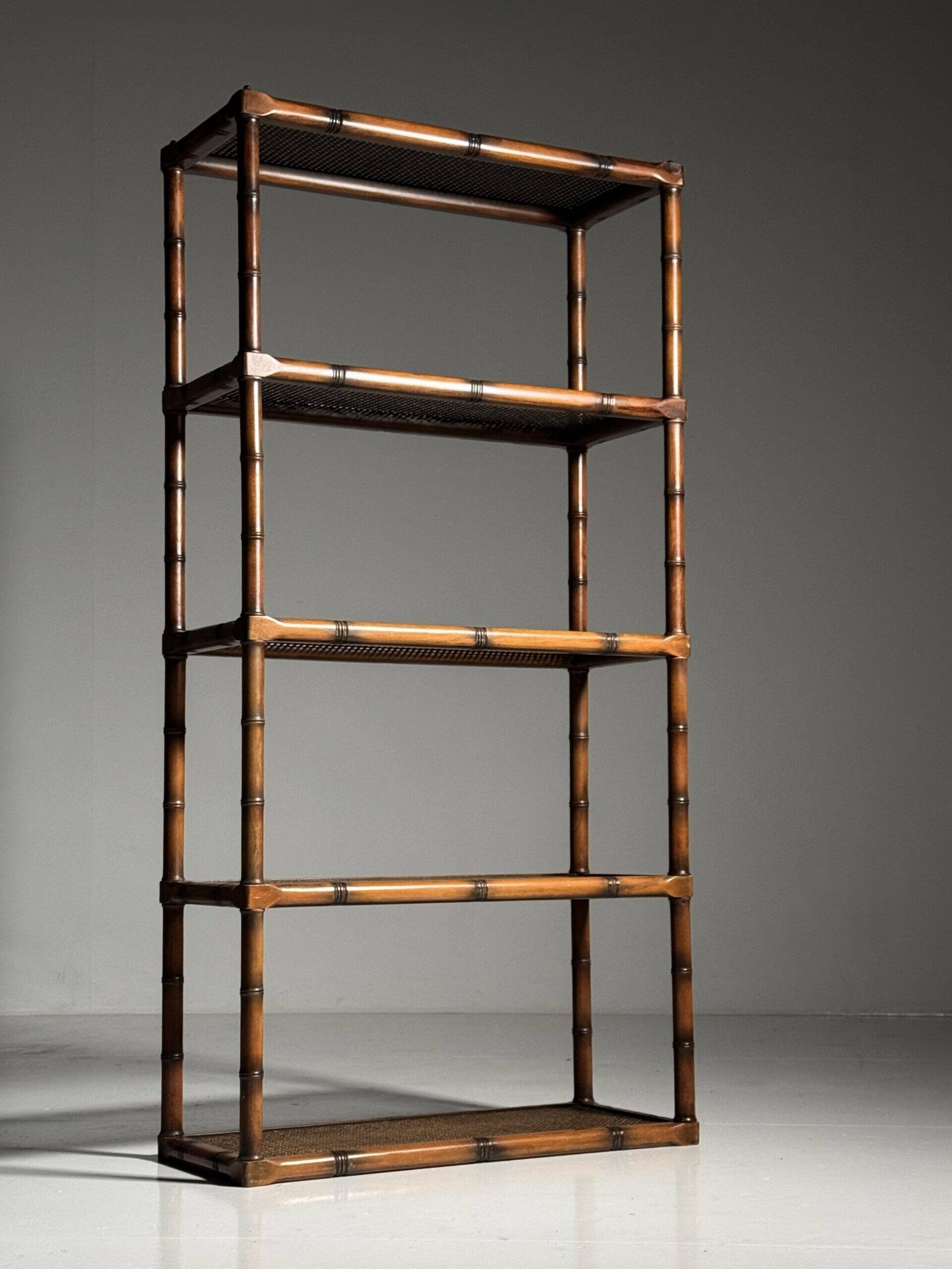 Faux bamboo bookcase