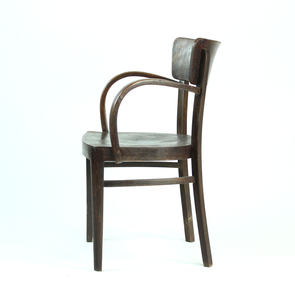 Thonet office armchair in oak, Czechoslovakia circa 1930s