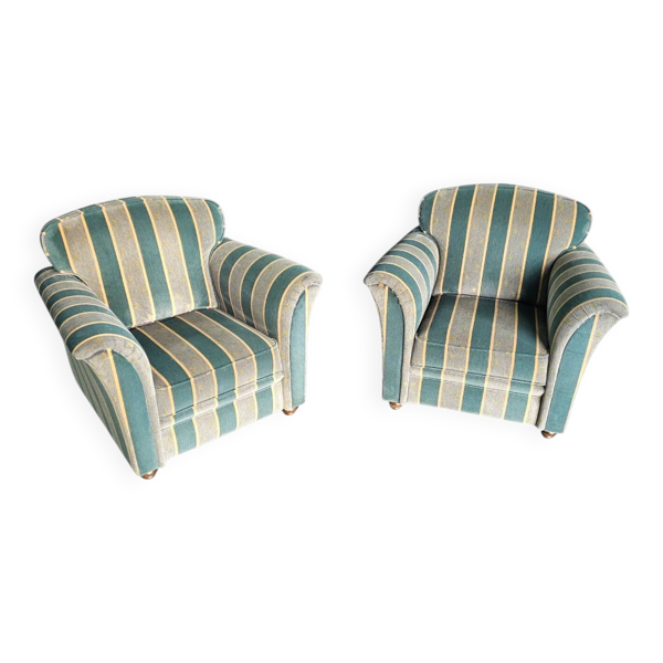 2 fauteuils de club des années 1980