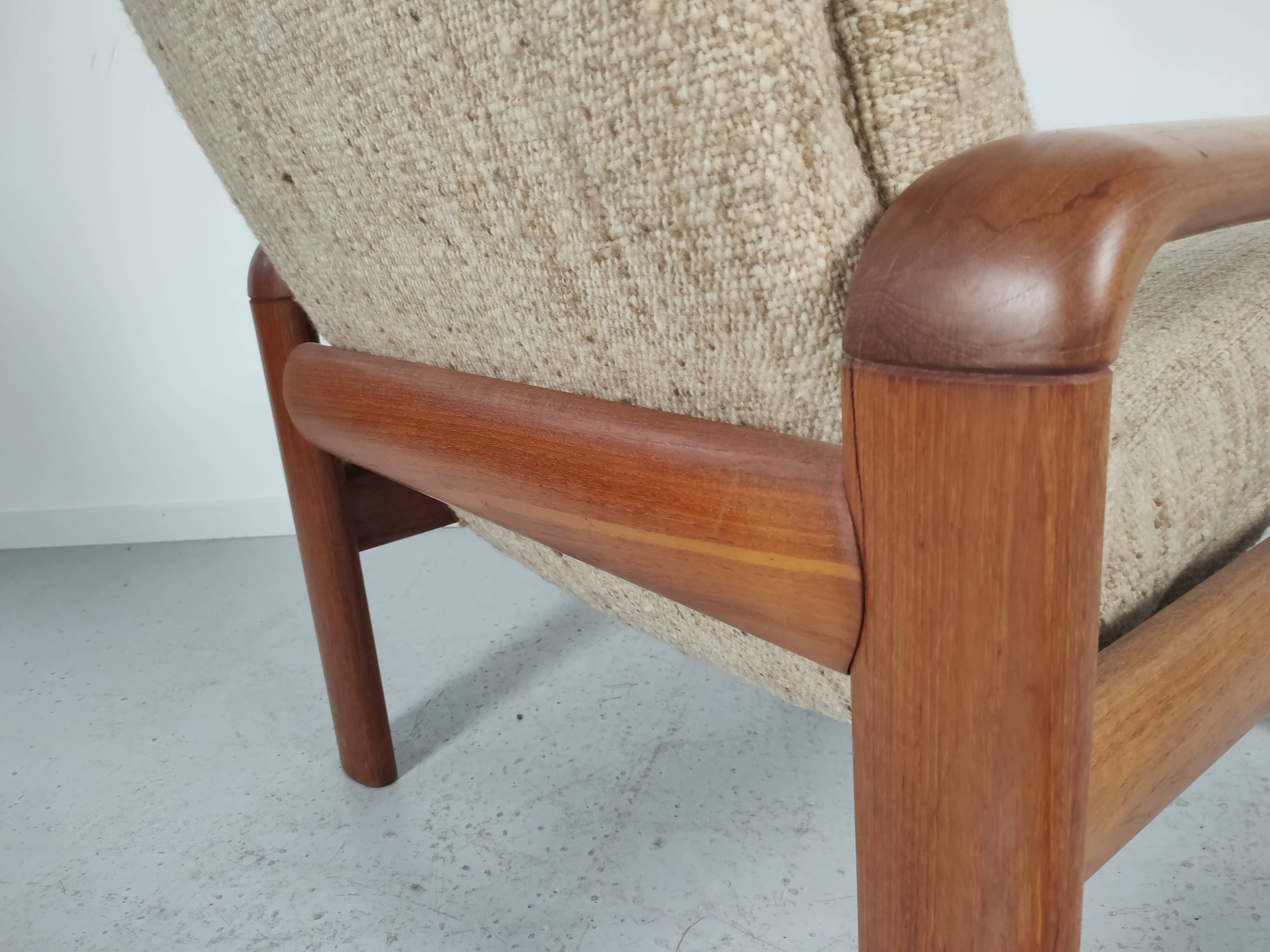 Pair of vintage Scandinavian teak chairs 1970s