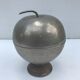 Old silver metal ice bucket Apple vintage #2