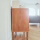 Worker/ Renovated vintage Scandinavian bedside table, 1950s-60s