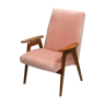 Czech armchair re-upholstered powder pink Velvet