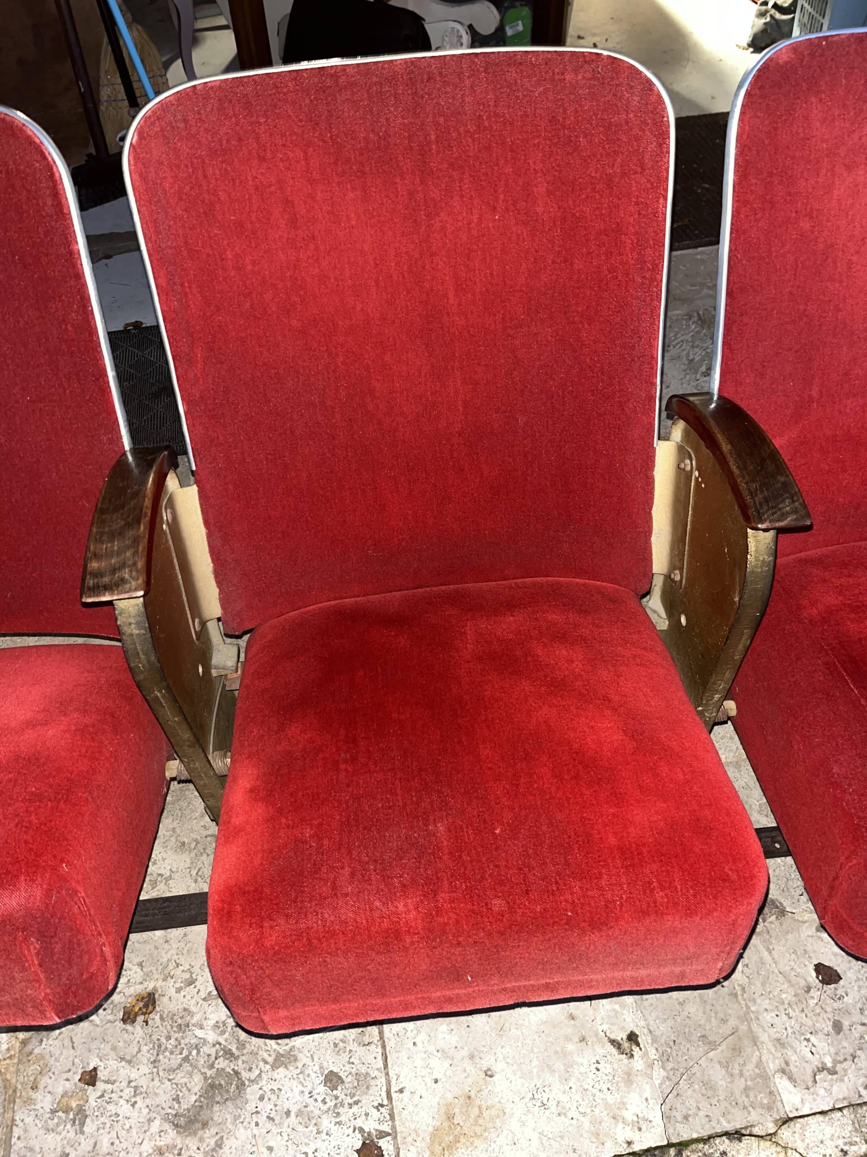 Vintage theater bench