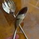 Set of 2 aesthetically designed spiral/twirling salad servers – 18-10 Stainless Steel