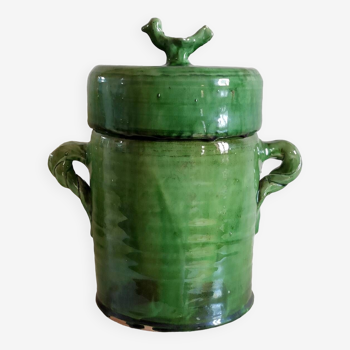 Large glazed ceramic pot