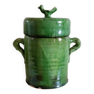 Large glazed ceramic pot