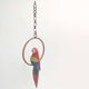 Suspension parrot wood and rattan