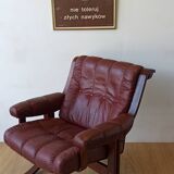 Scandinavian Mid-Century Modern Leather Easy Chairs by Ekornes 1970s.