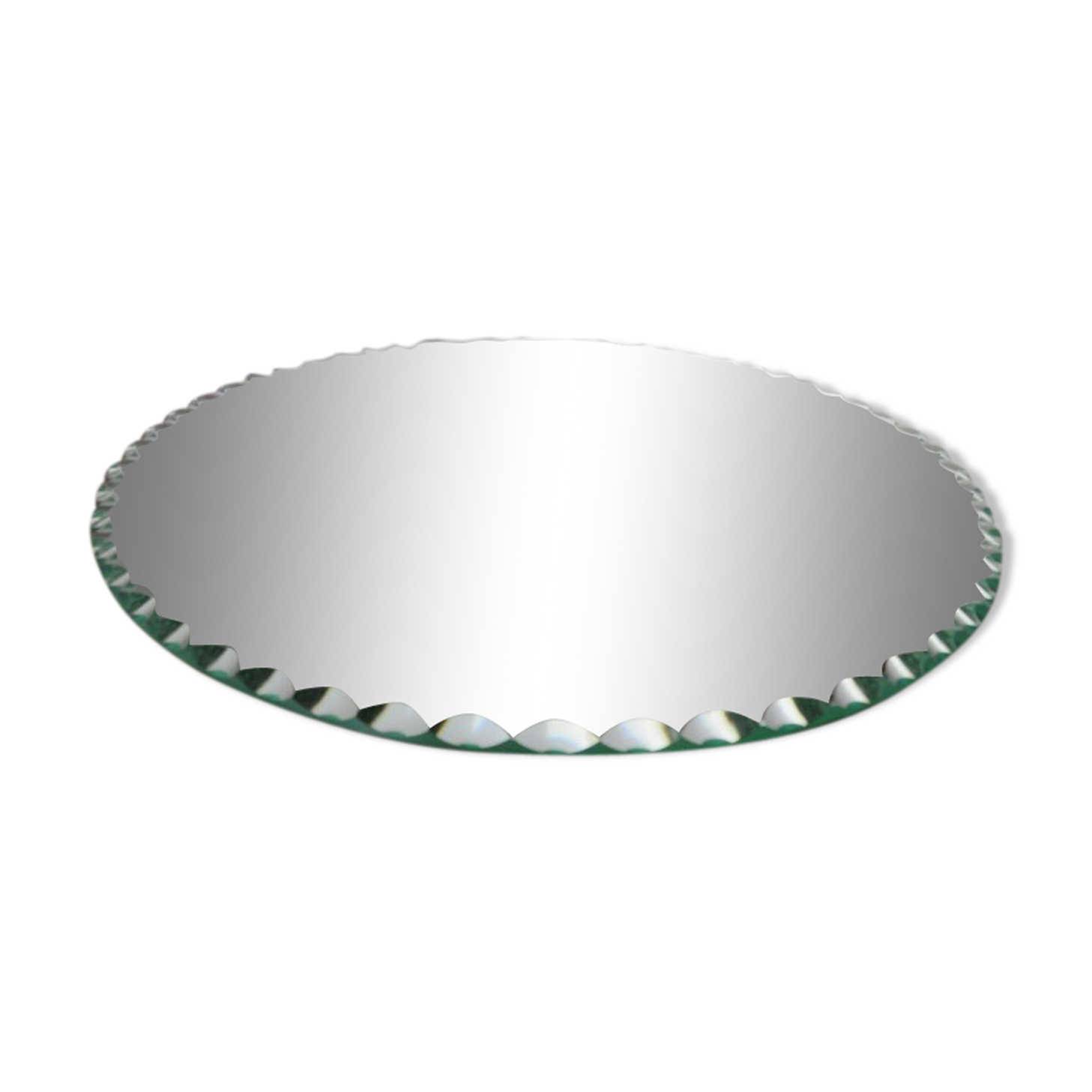 Mirror round bevelled art deco 4050s 30cm