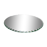 Mirror round bevelled art deco 4050s 30cm