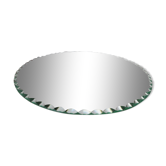 Miroir rond biseauté art deco années 40 50 30cm