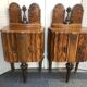 Pair of bedsides in walnut veneer 1940s