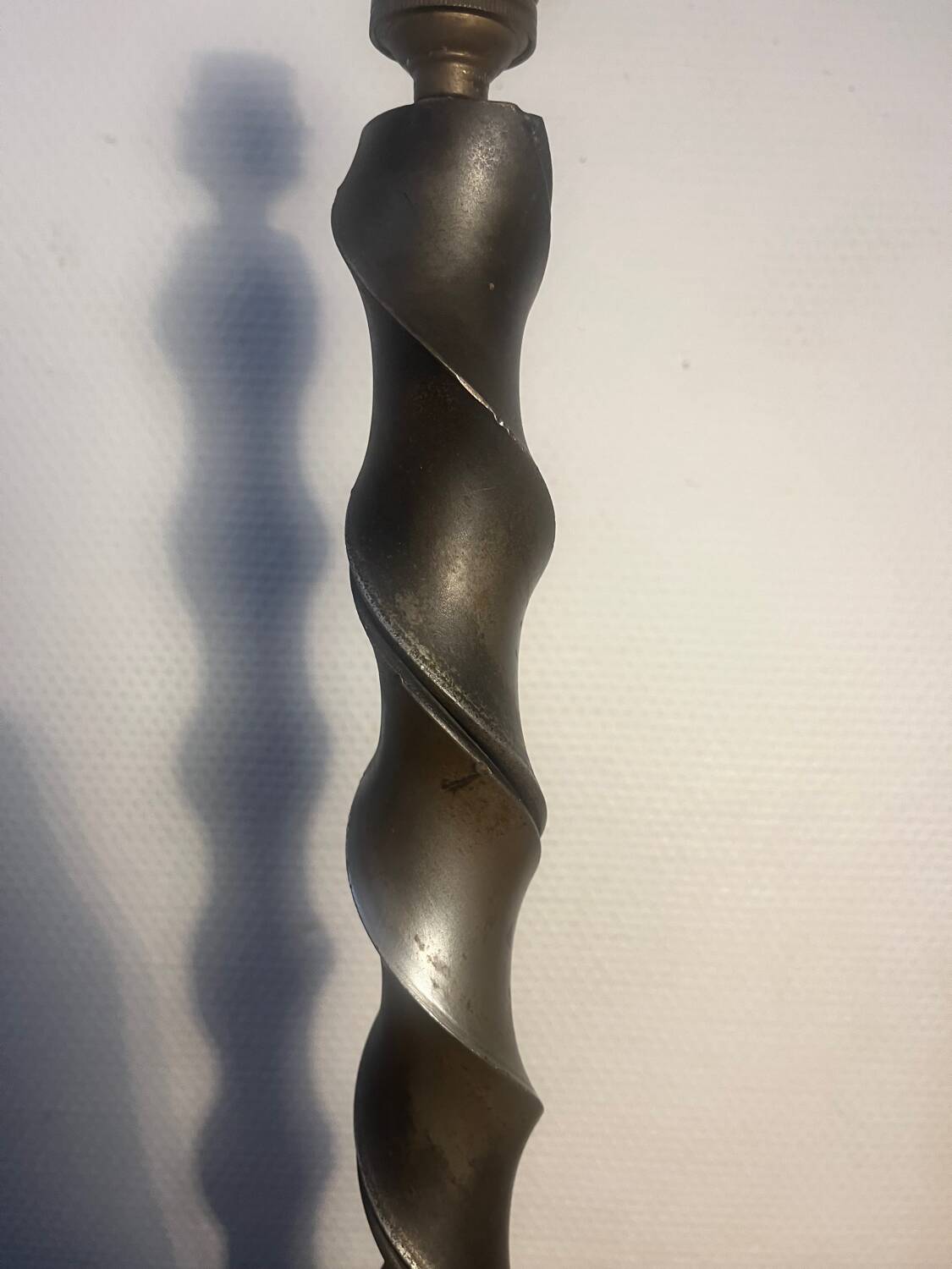 Hammered wrought iron lamp base – 1950s