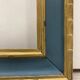 Cadre vintage bleu et or