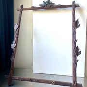 Antique Frame carved wood measurements 49 cm x 39 cm