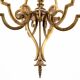 Brass chandelier, France, mid-20th century.