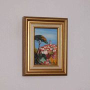 Original French oil on canvas – “Saint‑Paul‑de‑Vence” by Guinet C – vintage & framed – 28 × 23 cm