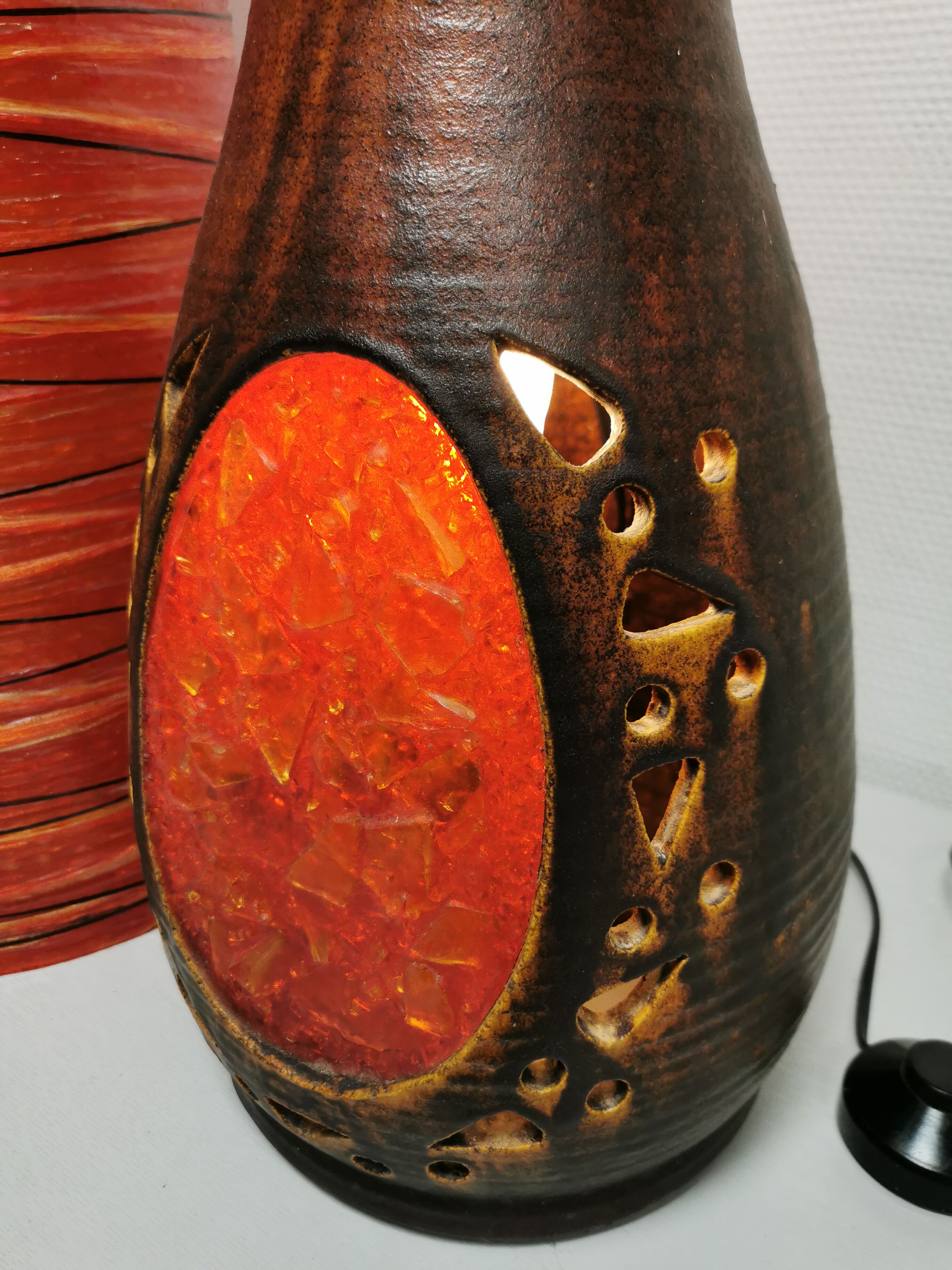 Large Vintage Ceramic Lamp ACCOLAY