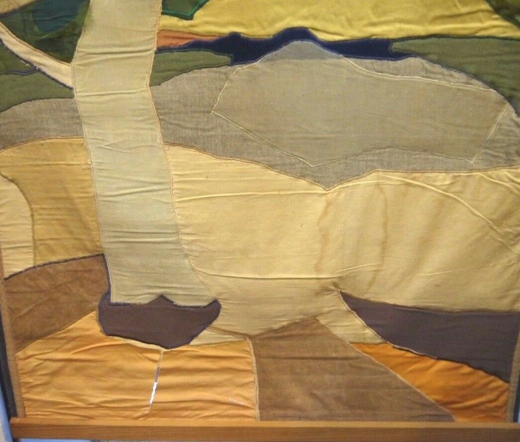 Tapestry and silk a bird decor 1930 geometry cutting in the state