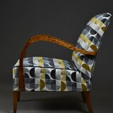 Modernist armchair from the 1930s/40s – Birchwood, original springs, fully