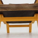 1970s Yngve Ekström "Contino" Leather Armachair,Sweden